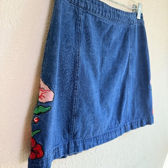 Signature Eight Embroidered Denim Mini Skirt - Picture 9 of 10